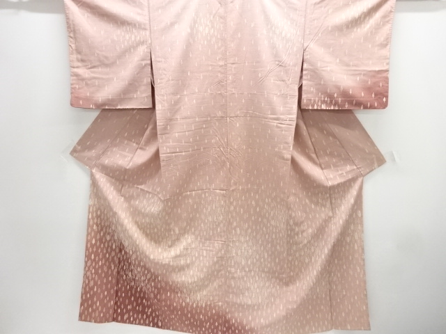 樹木模様手織り紬単衣付け下げ着物